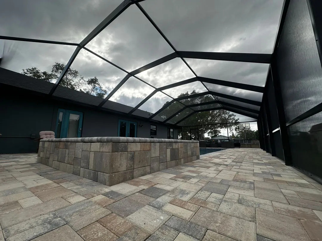 Pool Screen Enclosure with Hot Tub in Jacksonville