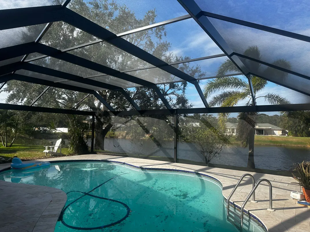 Pool Screen Enclosure with Hot Tub in Jacksonville