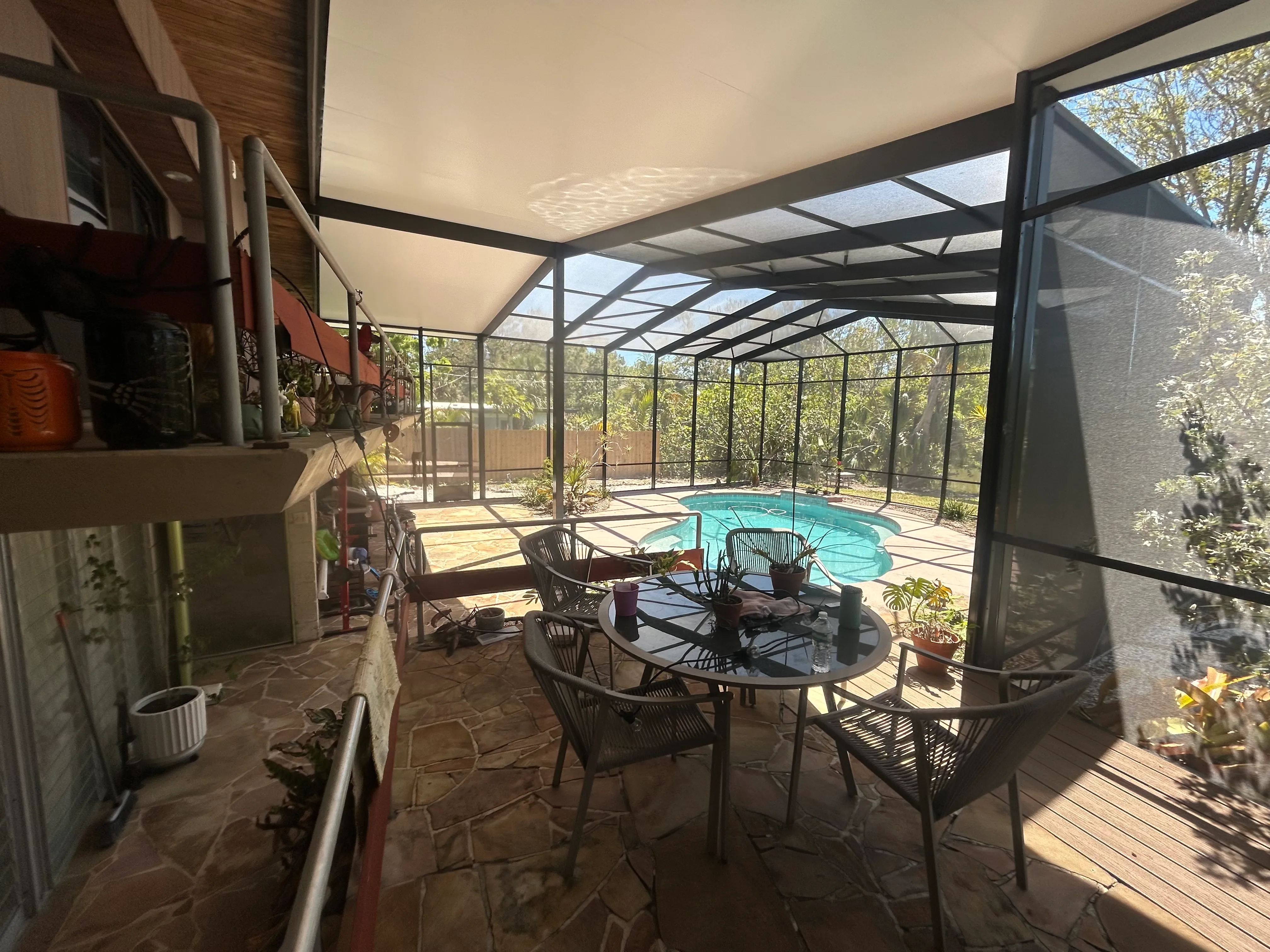 Pool Screen Enclosure with Hot Tub in Jacksonville